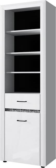 Шкаф открытый 1D1S Whiteblack (Вайтблек)